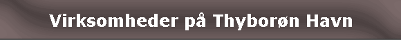 Virksomheder p� Thybor�n Havn